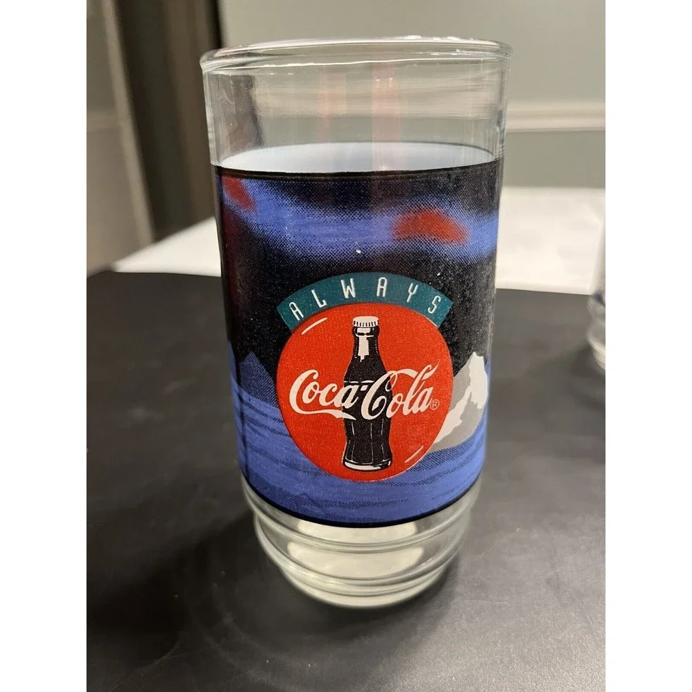 Coca Cola Always Cool Polar Bear Collectible Soda Vintage Glasses Cups Set of 5